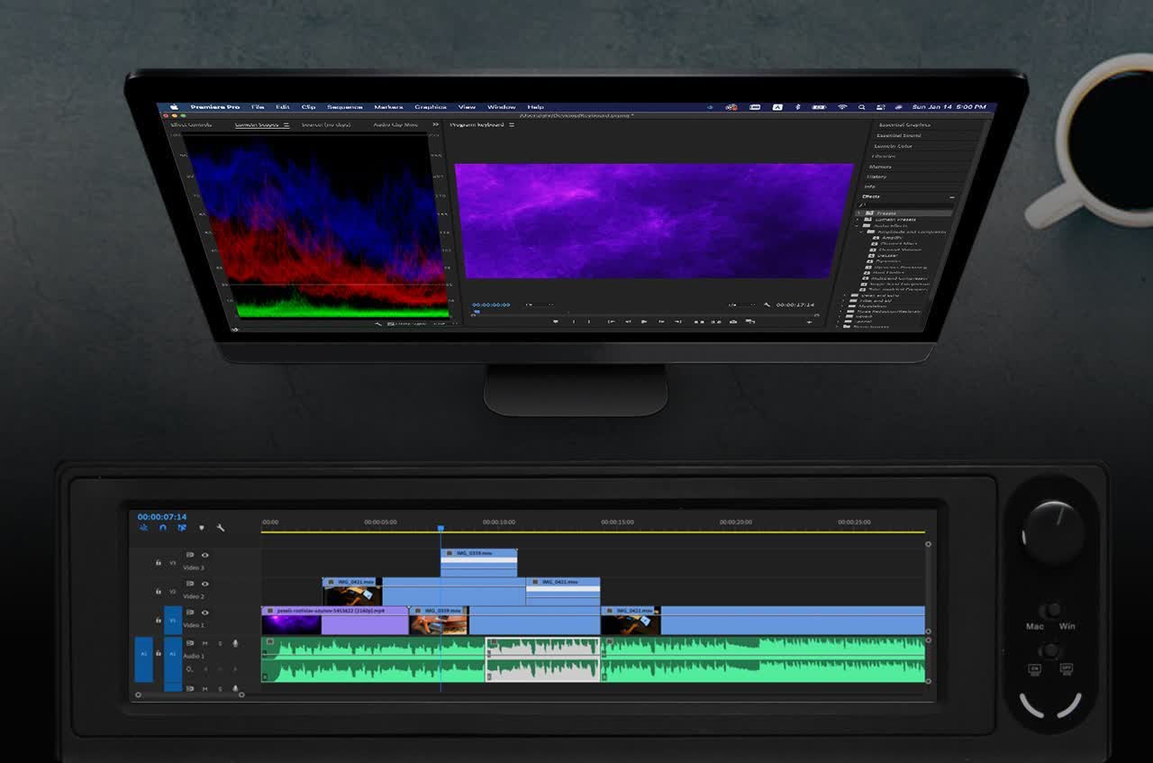 1709294707 349 Ce clavier mecanique de style retro comprend un ecran tactile