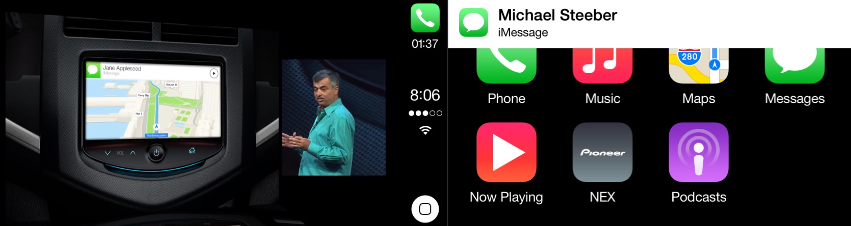 1709304032 425 Avant CarPlay Apple avait presente en avant premiere iOS dans la