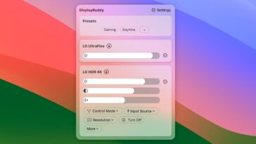 DisplayBuddy pour Mac mis à jour avec des widgets et des préréglages révisés