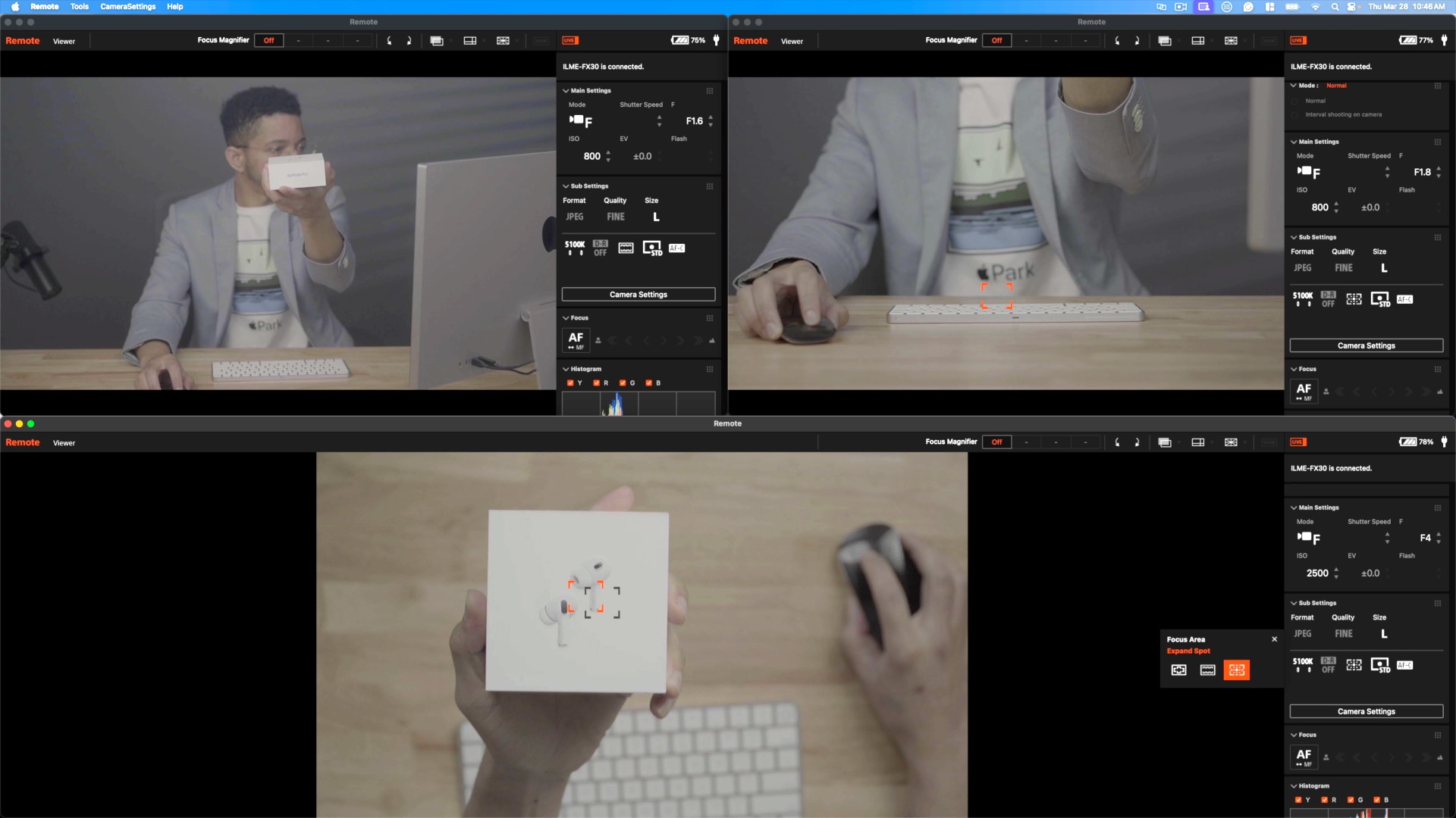 1714161621 299 Pratique home studio multi cameras – alimente par un MacBook Pro et