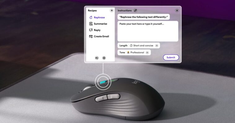 La dernière souris sans fil de Logitech est dotée d'un bouton ChatGPT dédié 1 La dernière souris sans fil de Logitech est dotée d'un bouton ChatGPT dédié