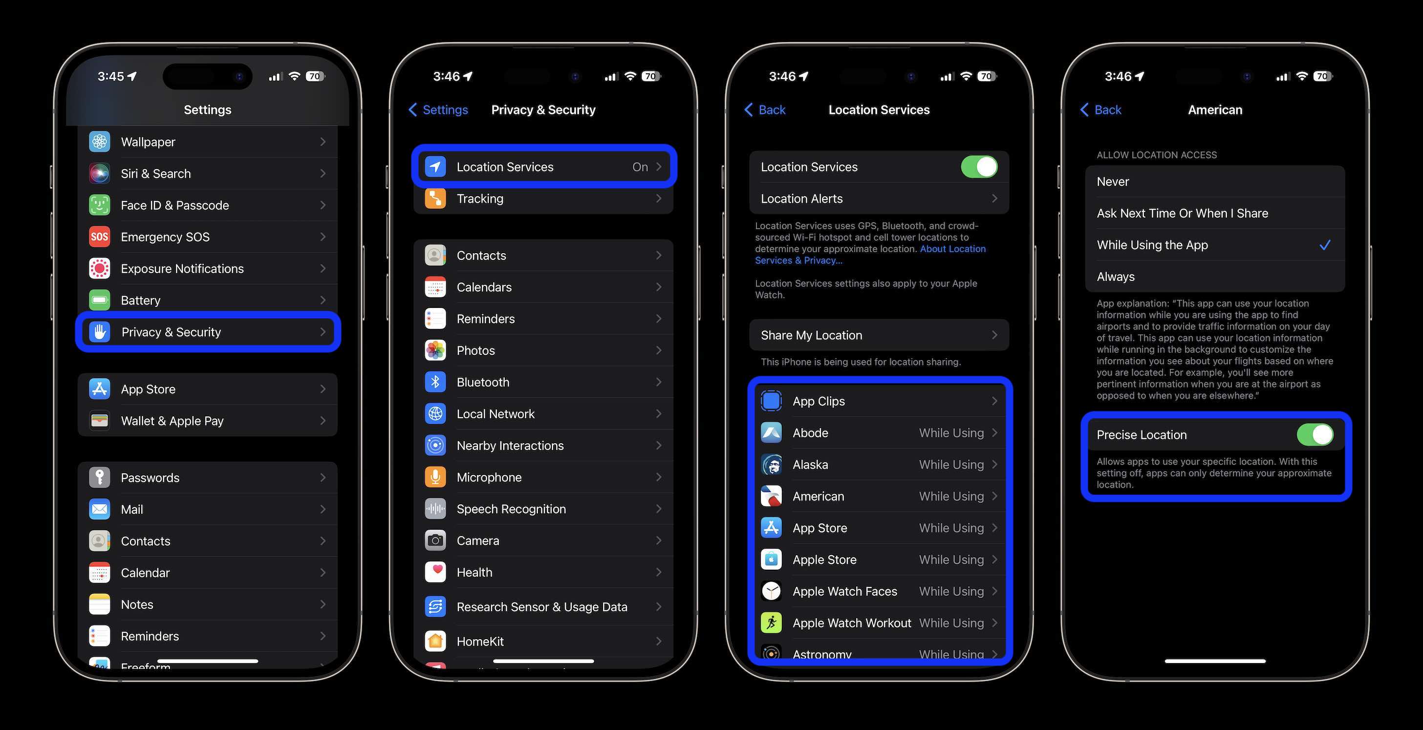 iPhone : comment vérifier quelles applications utilisent un suivi de localisation précis et comment le désactiver 2 Comment désactiver le suivi de localisation précis de l'iPhone 1