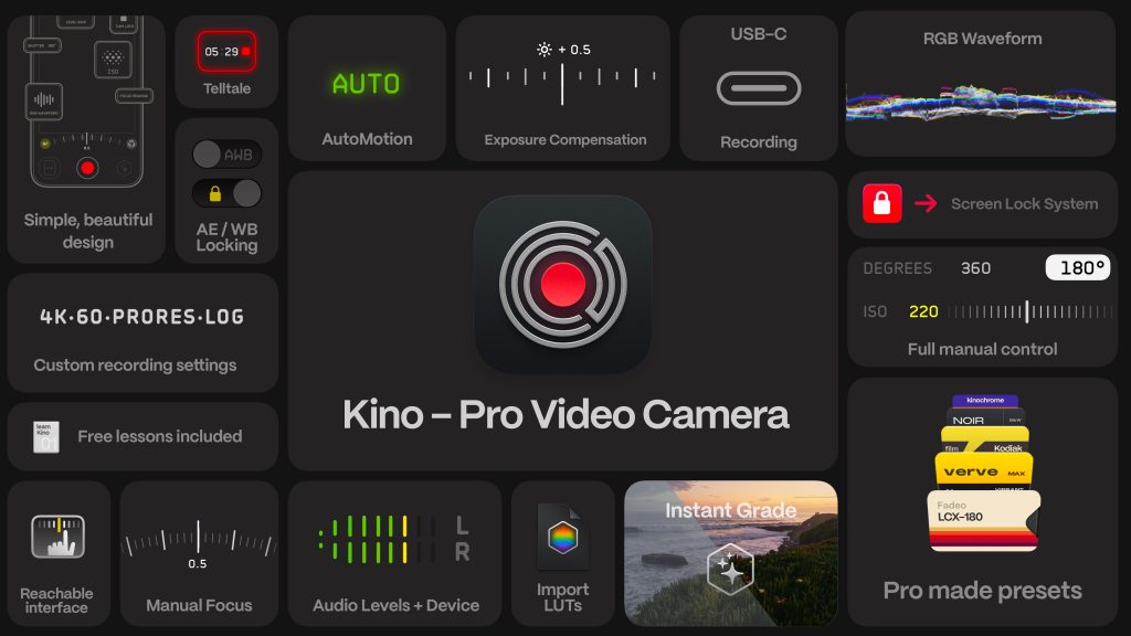 1716999605 687 Kino est une application de capture video professionnelle avec une