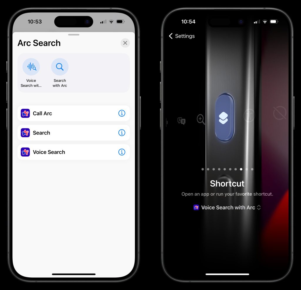Arc Search apporte de nouveaux widgets, une recherche vocale compatible avec les boutons d'action et davantage de commandes d'onglets 2 Arc Search apporte de nouveaux widgets une recherche vocale compatible