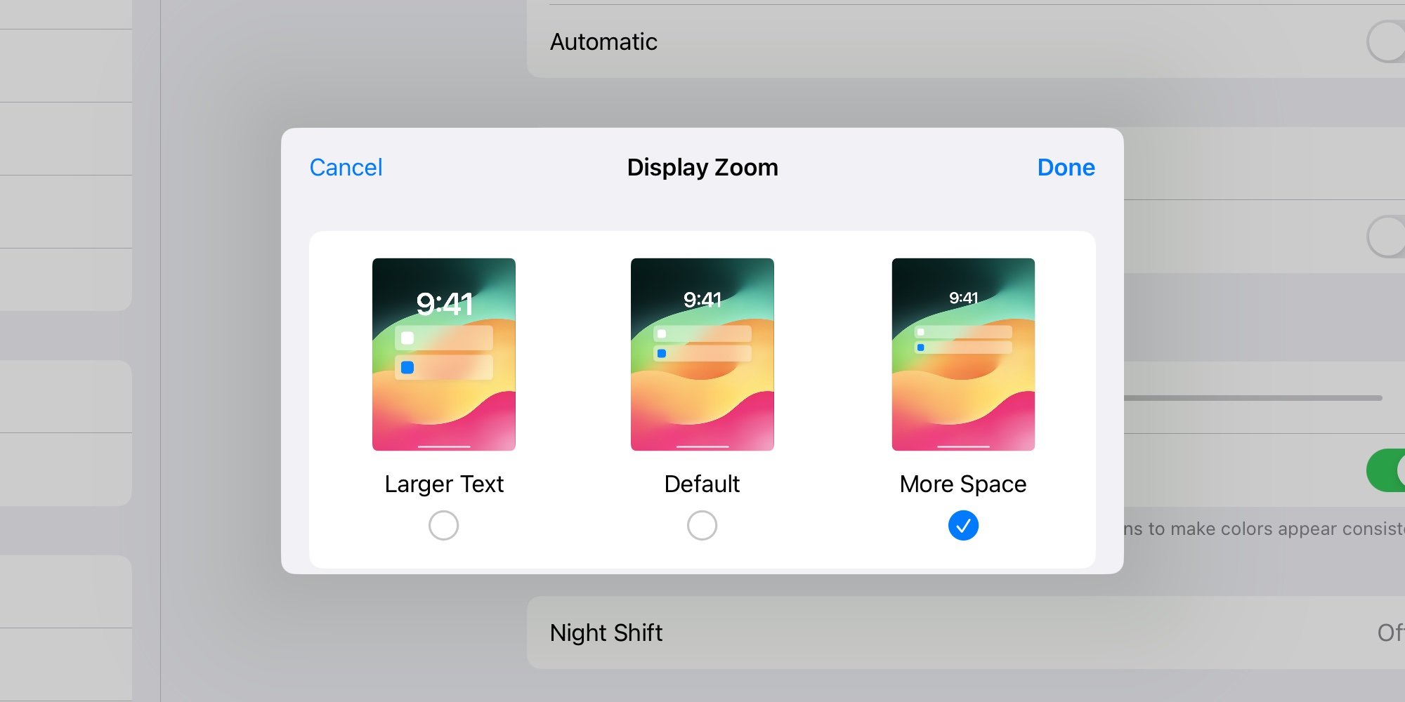 Astuce iPad : affichez beaucoup plus de contenu à l'écran à la fois avec ce paramètre 2 Paramètres d'affichage iPadOS pour plus d'espace