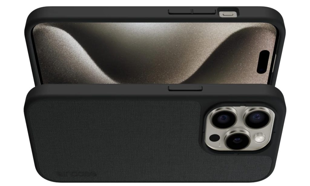Etui pratique pour iPhone 15 Pro Incase Woolenex et cuir