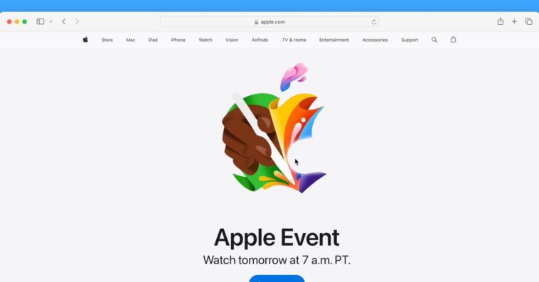 La page d'accueil d'Apple ajoute un teaser interactif "gomme" avant l'événement iPad de demain 1 La page d'accueil d'Apple ajoute un teaser interactif "gomme" avant l'événement iPad de demain