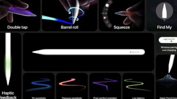 Lancement d'Apple Pencil Pro, avec des pointes échangeables, une gomme, un geste de pression et la prise en charge de FindMy
