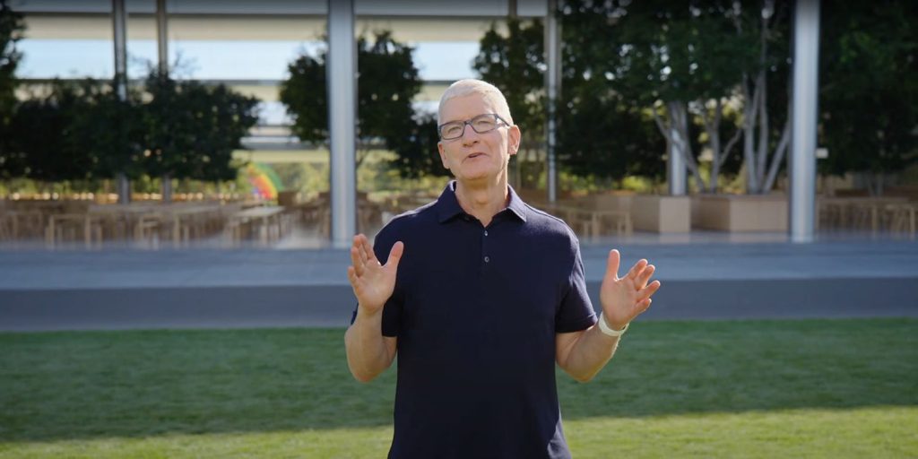 Les nouvelles fonctionnalités d'IA d'iOS 18 : tout ce que nous savons jusqu'à présent 3 Les forfaits iOS 18 d'Apple | Tim Cook s'exprimant à Apple Park