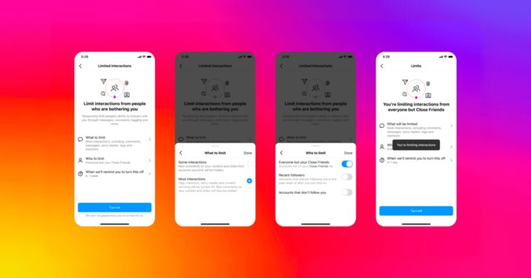 Outil Instagram Limits offrant une protection accrue contre le harcèlement aux adolescents 1 Outil Instagram Limits offrant une protection accrue contre le harcèlement aux adolescents