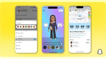 Snapchat ajoute des discussions modifiables, des réactions emoji et de nouvelles fonctionnalités d'IA
