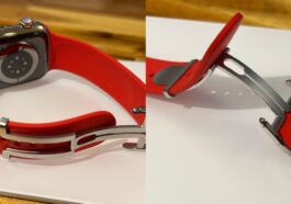 Voici un aperçu d'un bracelet en silicone Apple Watch inédit avec une boucle en métal