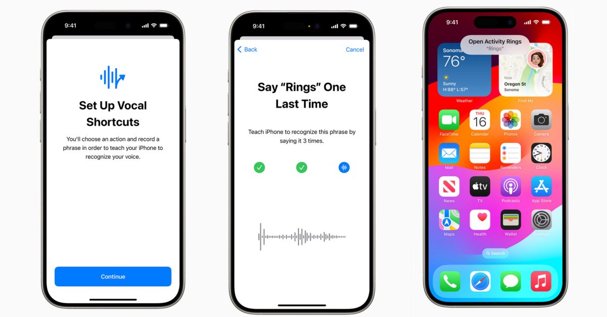 iOS 18 vous permettra de définir des phrases vocales personnalisées pour déclencher des actions, aucun « Siri » n'est nécessaire