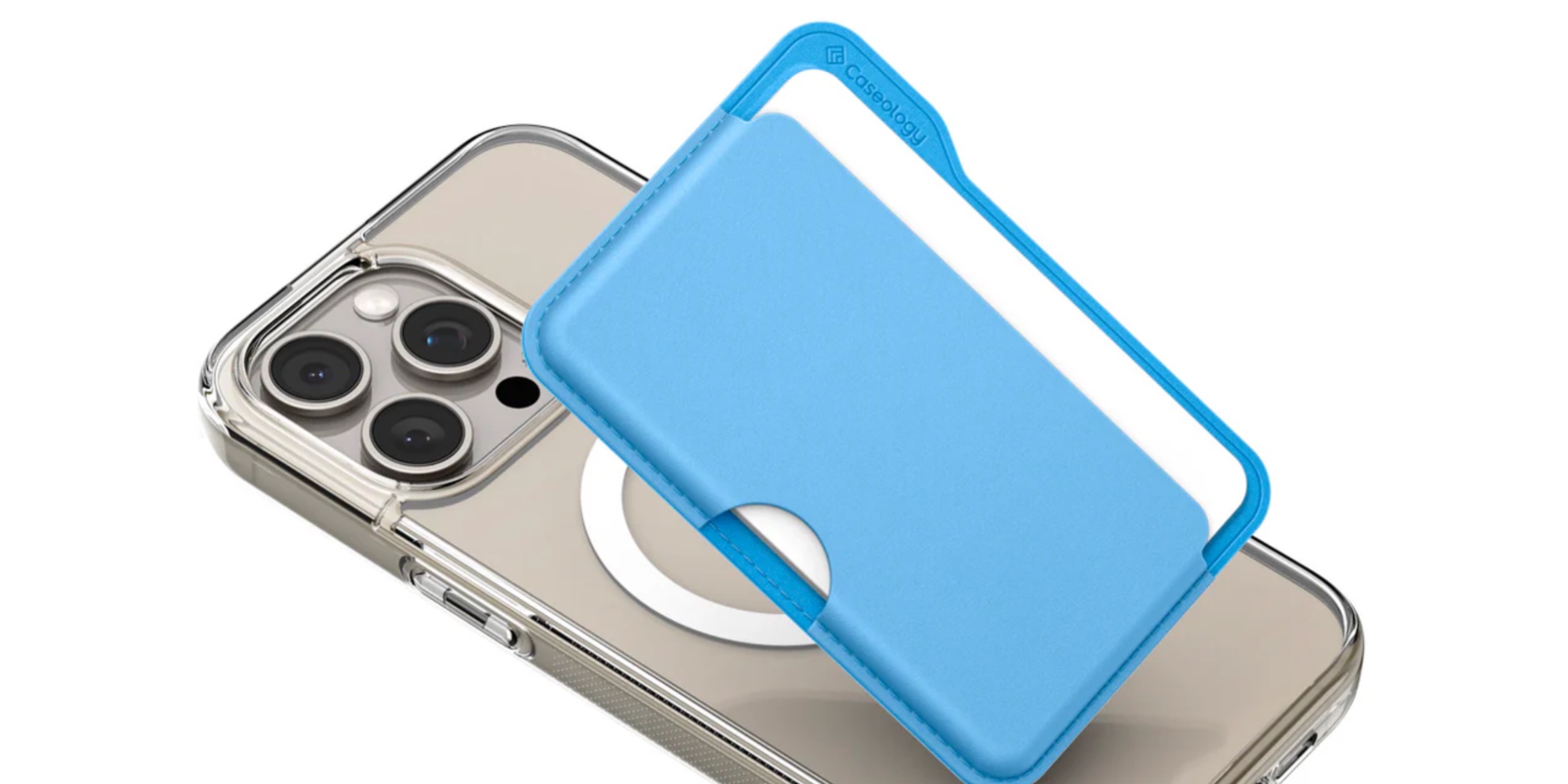 Portefeuille MagSafe à dossier bleu