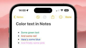 Comment obtenir du texte en couleur dans l'application Apple Notes