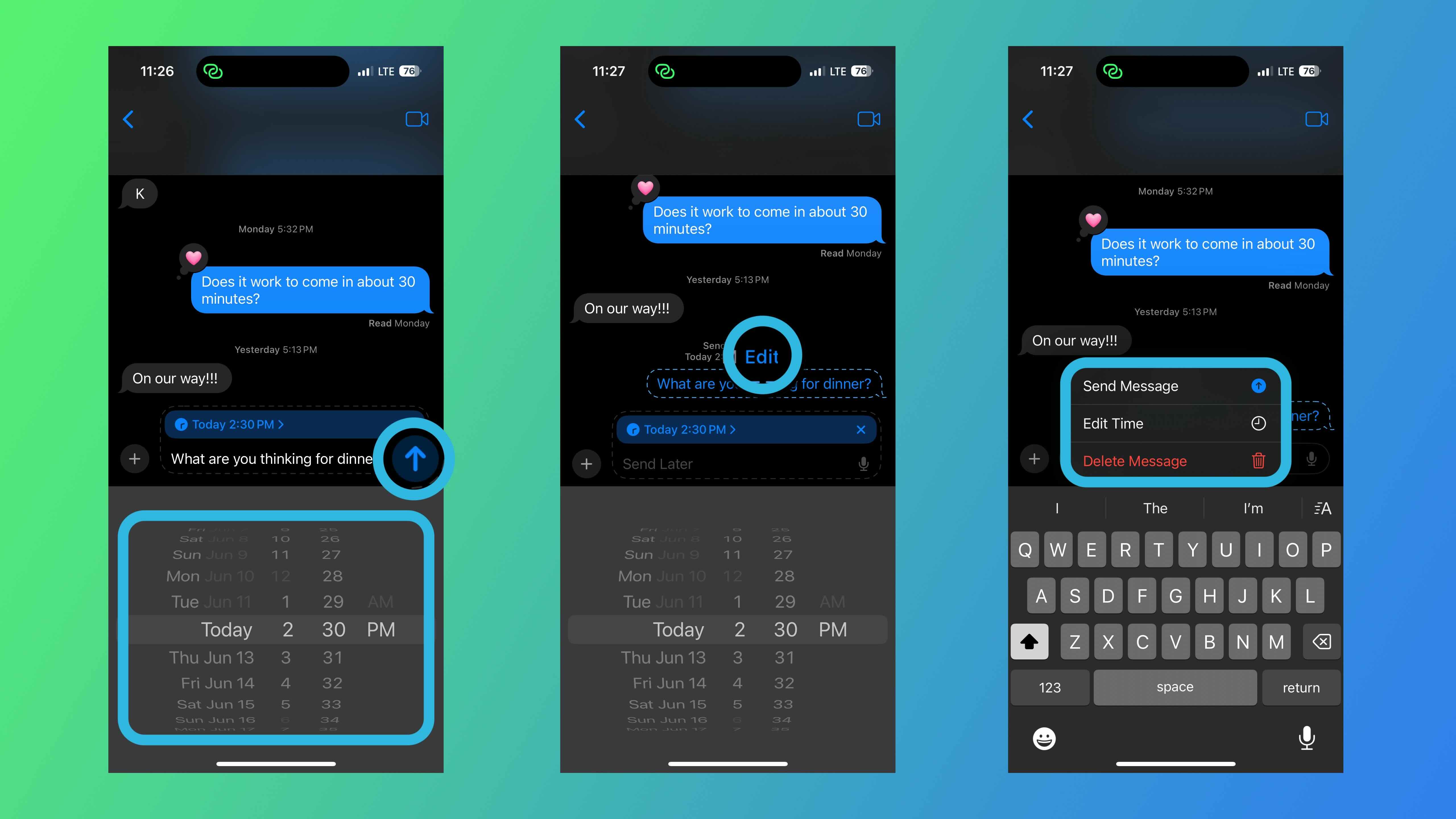 Voici comment programmer des messages à envoyer plus tard dans iOS 18 3 planifier l'envoi de messages plus tard iOS 18 comment faire 2