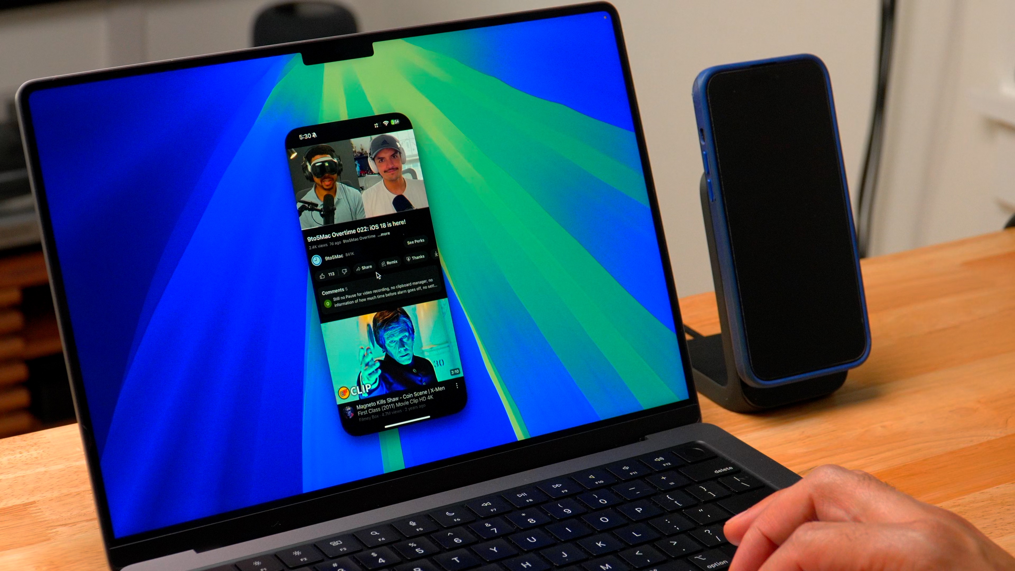 regarder 9to5Mac Overtime en utilisant la mise en miroir de l'iPhone