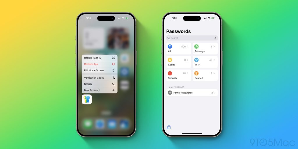 Application de mots de passe iOS 18