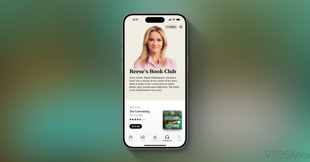 Apple Books est désormais la maison officielle de livres audio du Reese's Book Club