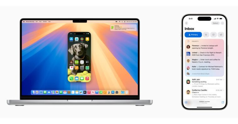 Apple Intelligence, iPhone Mirroring to Mac et SharePlay Screen Sharing ne seront pas disponibles dans l'UE au lancement 1 Apple Intelligence, iPhone Mirroring to Mac et SharePlay Screen Sharing ne seront pas disponibles dans l'UE au lancement