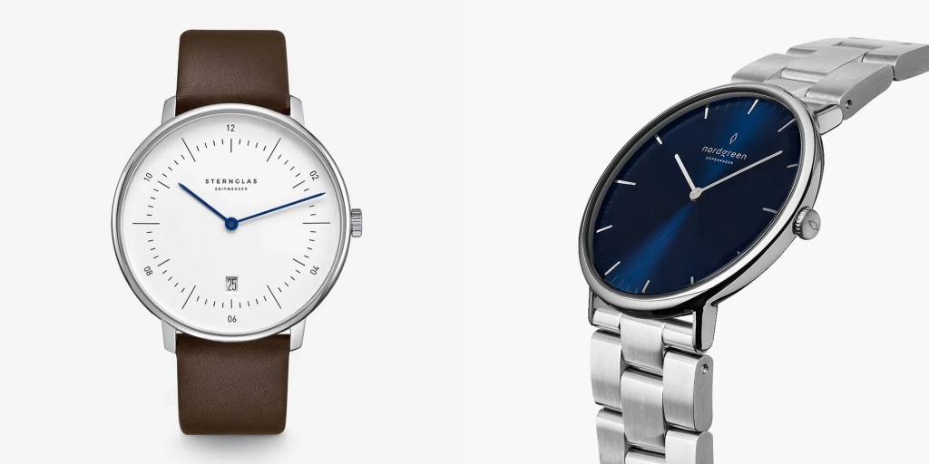 Montres stupides |  Sternglas Naos XL (à gauche), Nordgreen Native 40 mm (à droite)