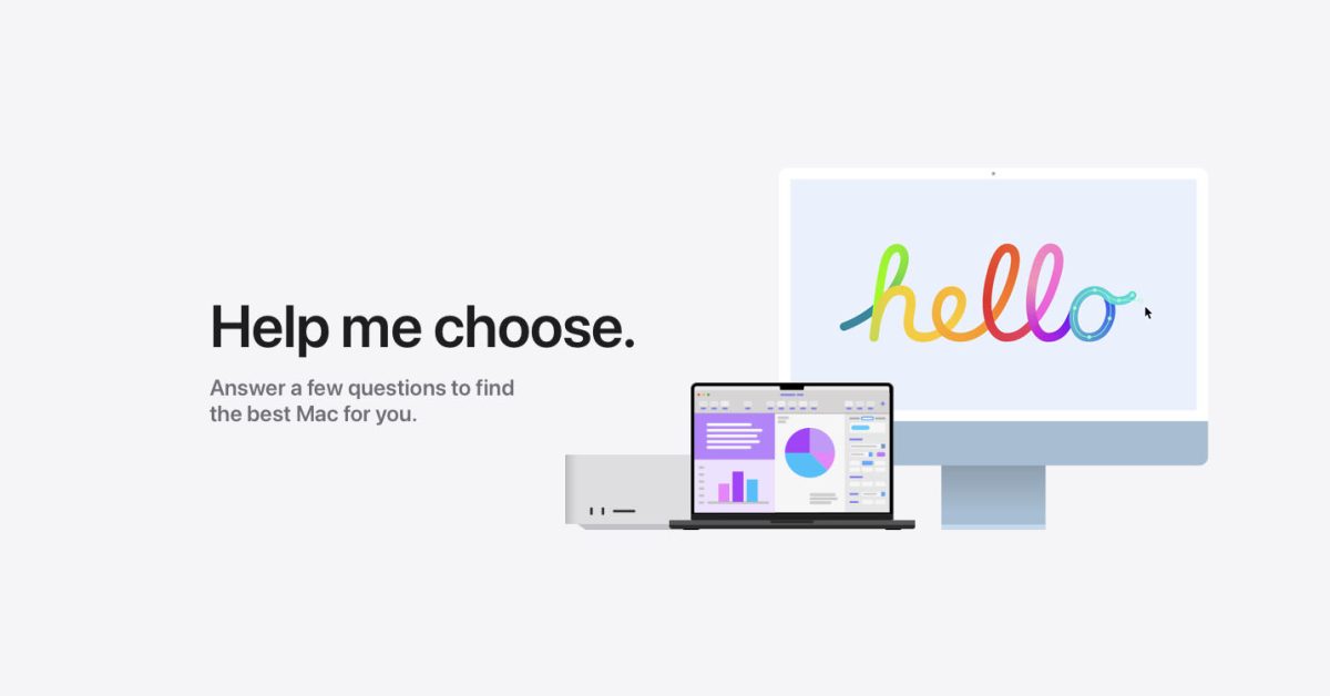 Apple propose de vous aider à choisir le meilleur Mac, avec un nouvel outil en ligne