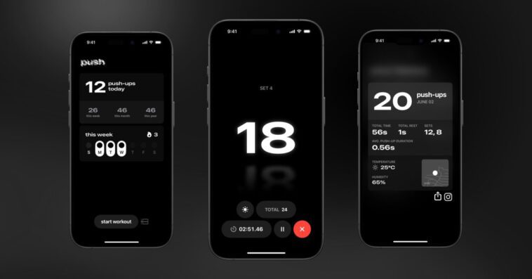 Cette application utilise la caméra TrueDepth de l'iPhone pour vous aider à compter les pompes 1 Cette application utilise la caméra TrueDepth de l'iPhone pour vous aider à compter les pompes