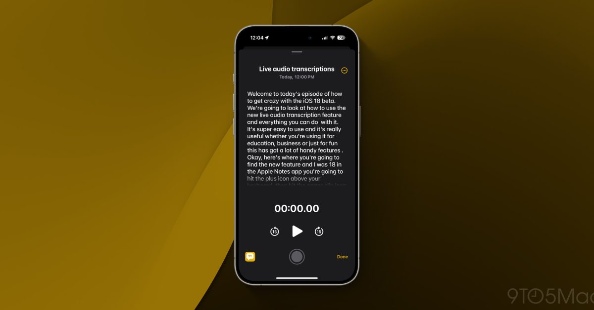 Comment utiliser la transcription audio en direct Apple Notes dans iOS 18 et macOS Sequoia