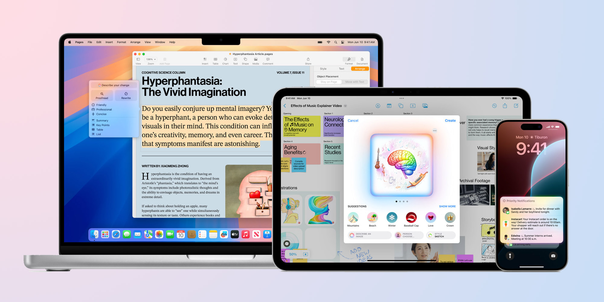 La nouvelle application Image Playground d'Apple pour étiqueter les images générées par l'IA dans les métadonnées 2 Ce sont les iPhones, iPads et Mac compatibles avec « Apple Intelligence »