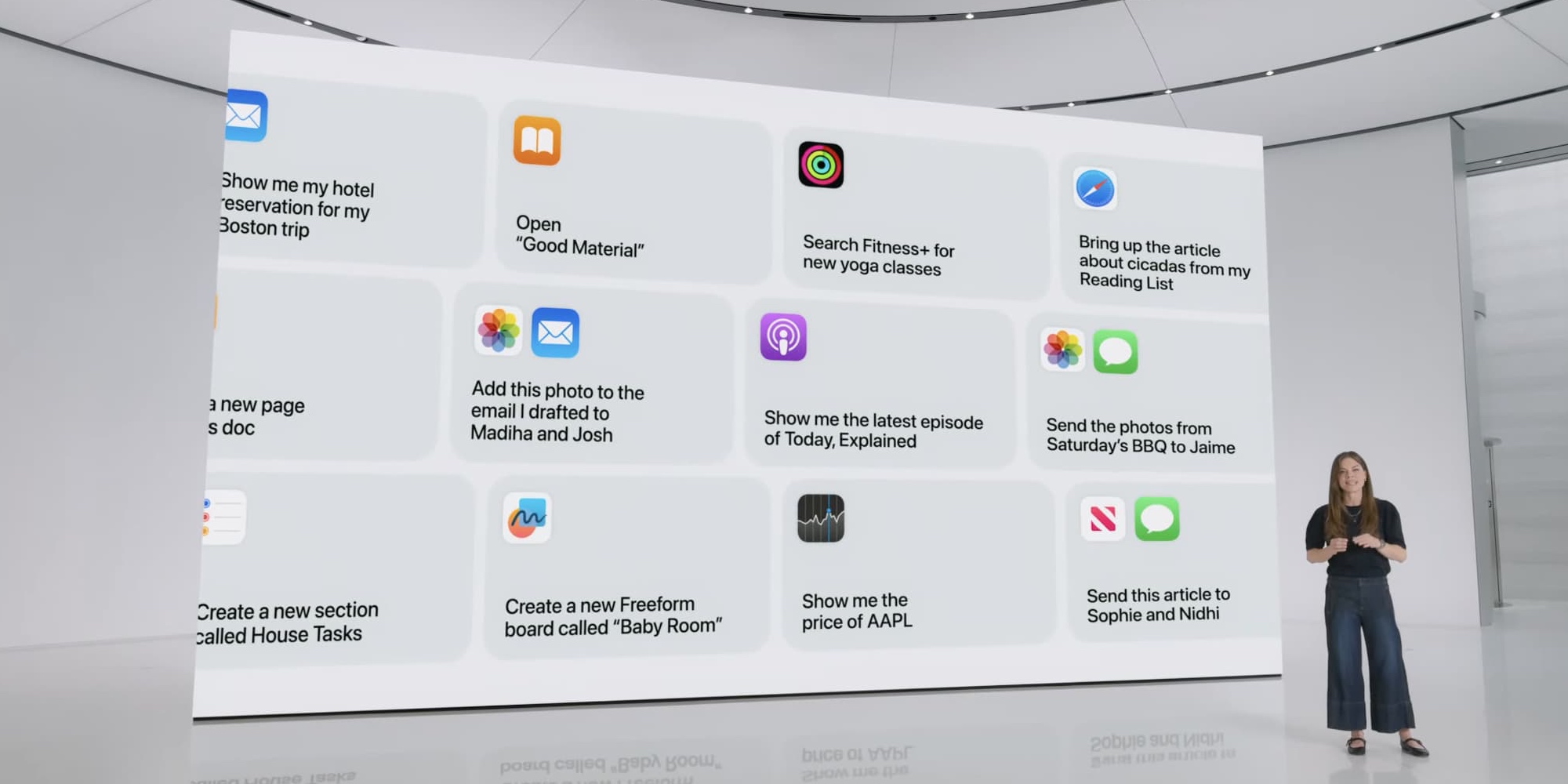 Actions Siri dans iOS 18