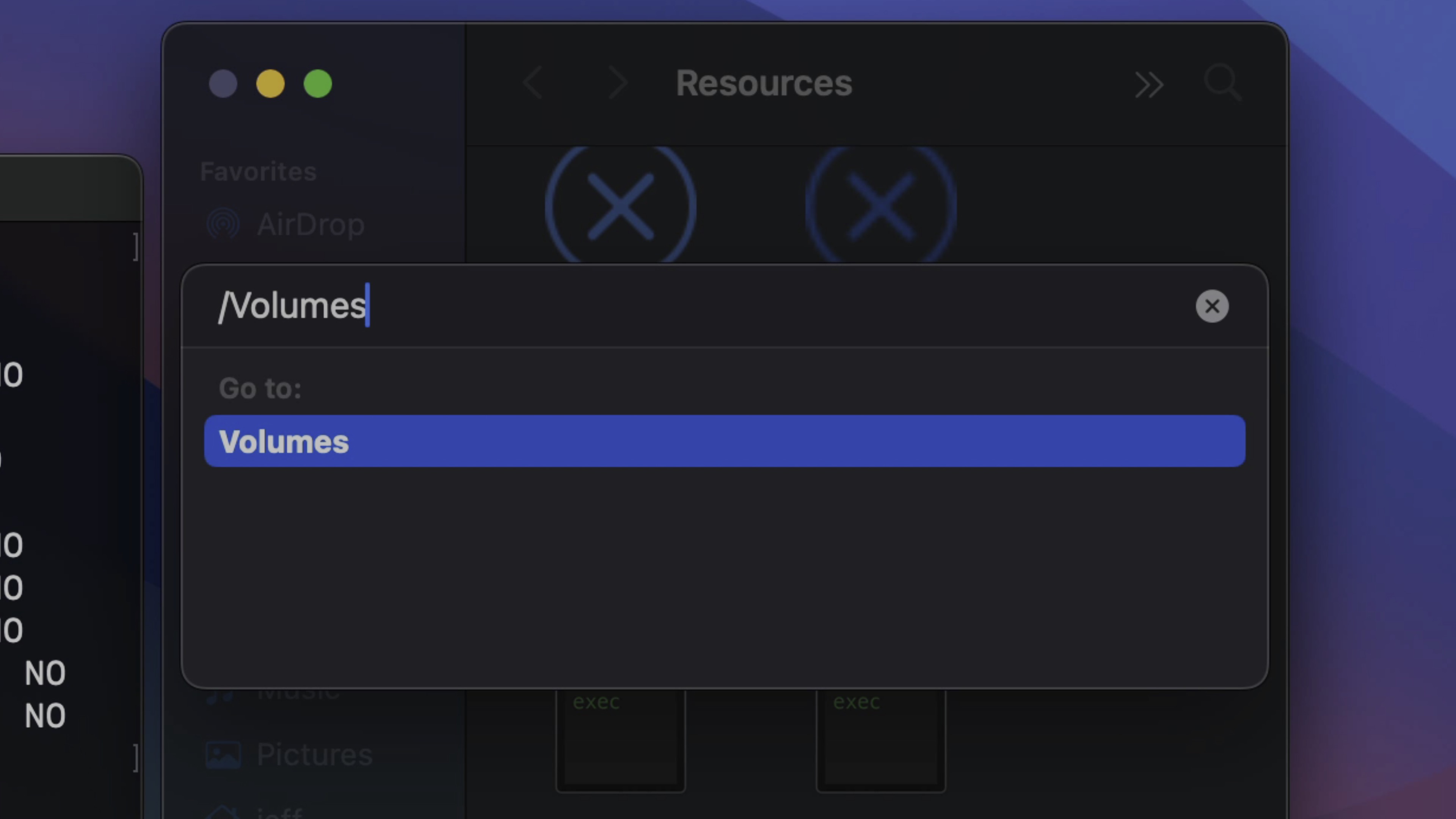 Disque d'installation USB de macOS Sequoia - Volumes du Finder