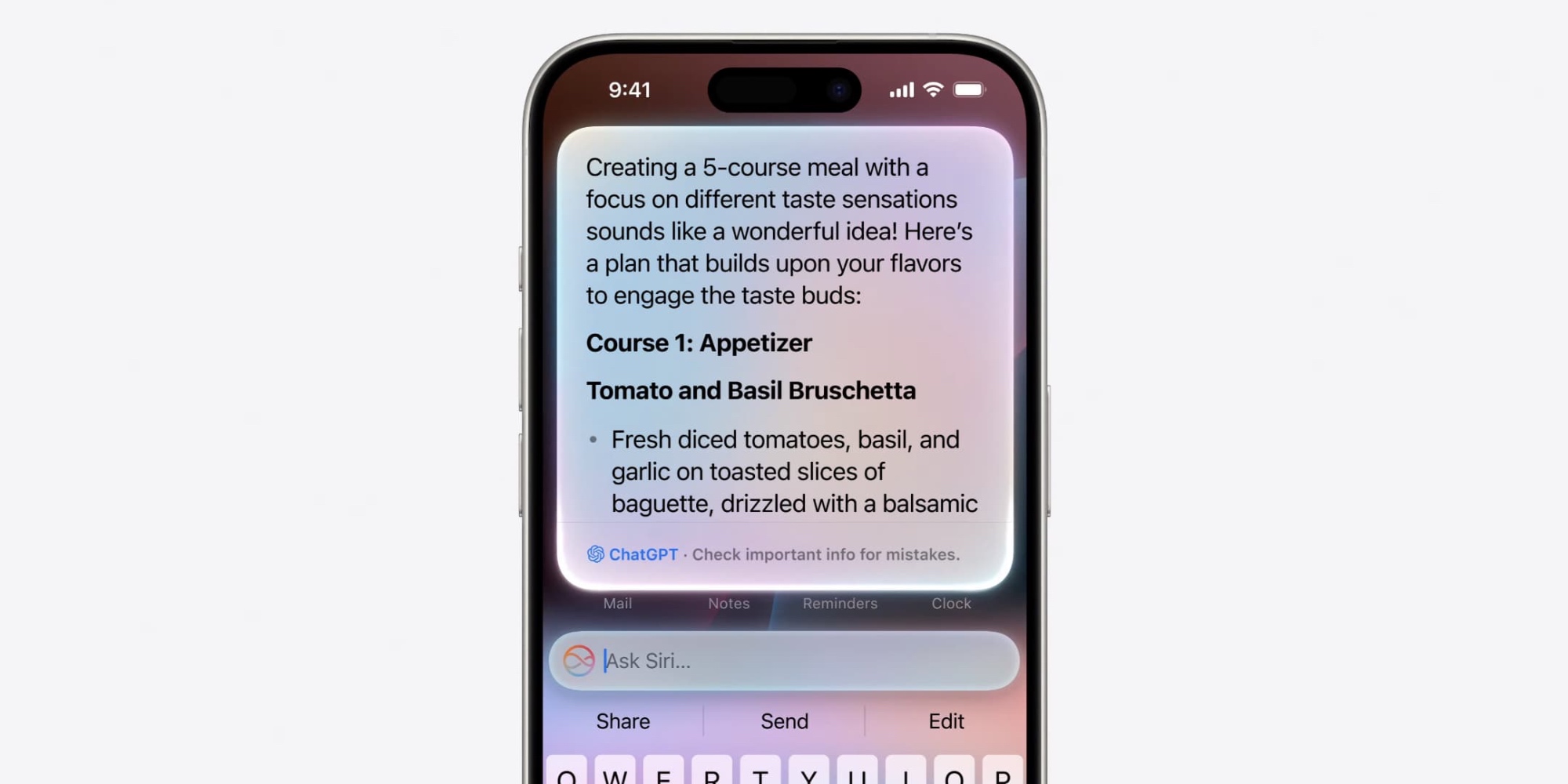 ChatGPT dans iOS 18