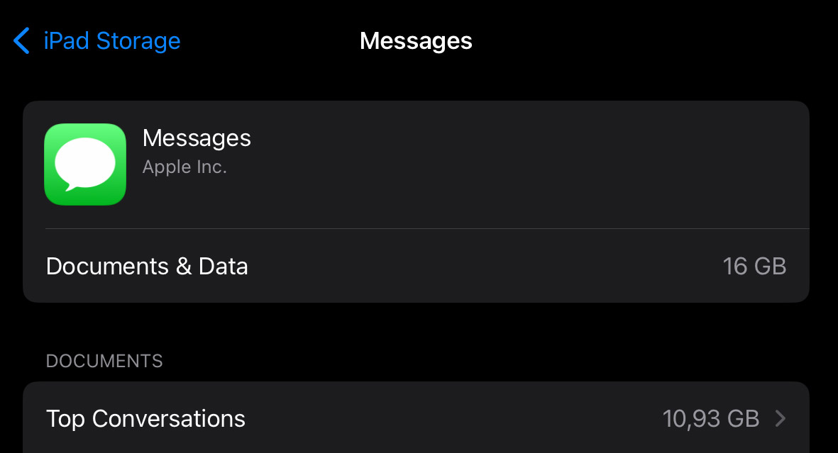 iMessage a besoin d'une option « Optimiser le stockage » pour supprimer ...