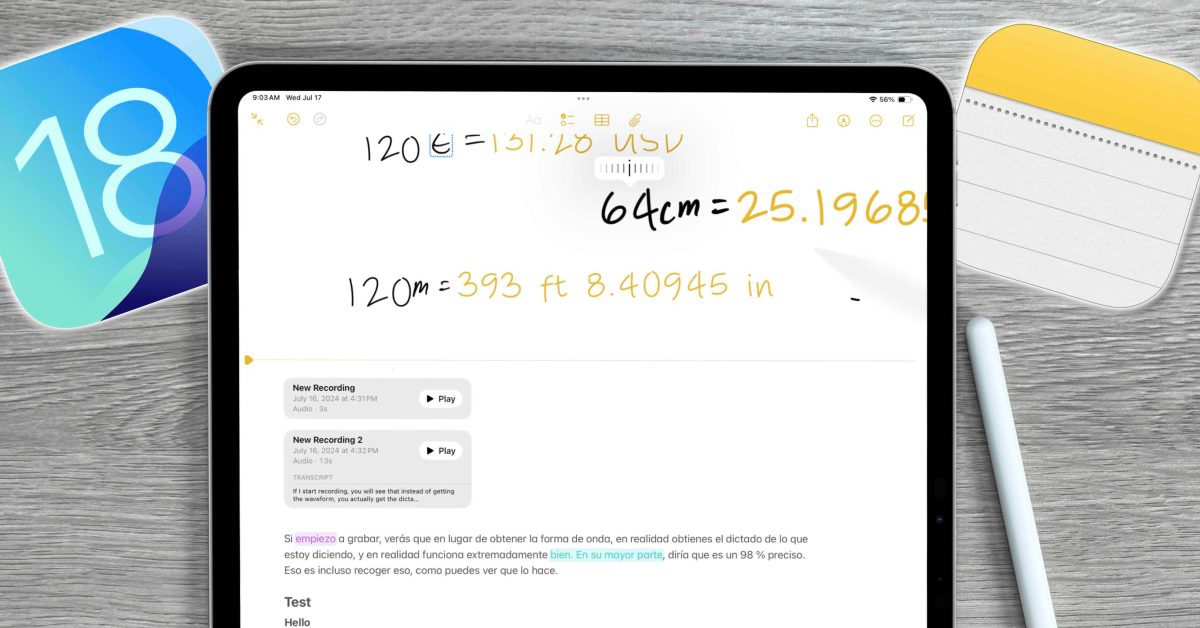 Voici les meilleures nouvelles fonctionnalités de Notes pour iOS et iPadOS 18 [Video]