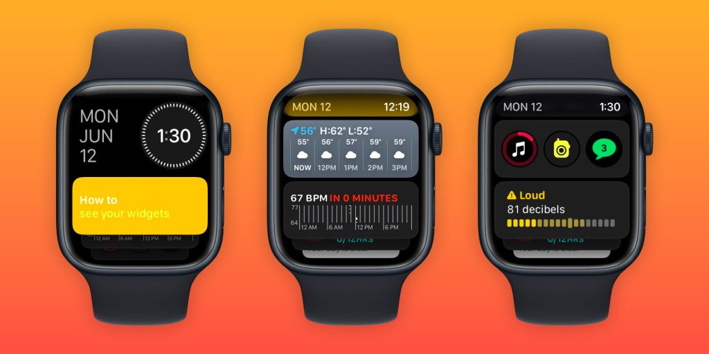 utiliser les widgets Apple Watch watchOS 10