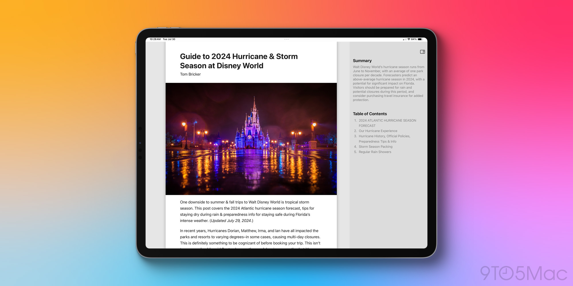 Fonctionnalité Résumé de Safari avec Apple Intelligence sur iPad