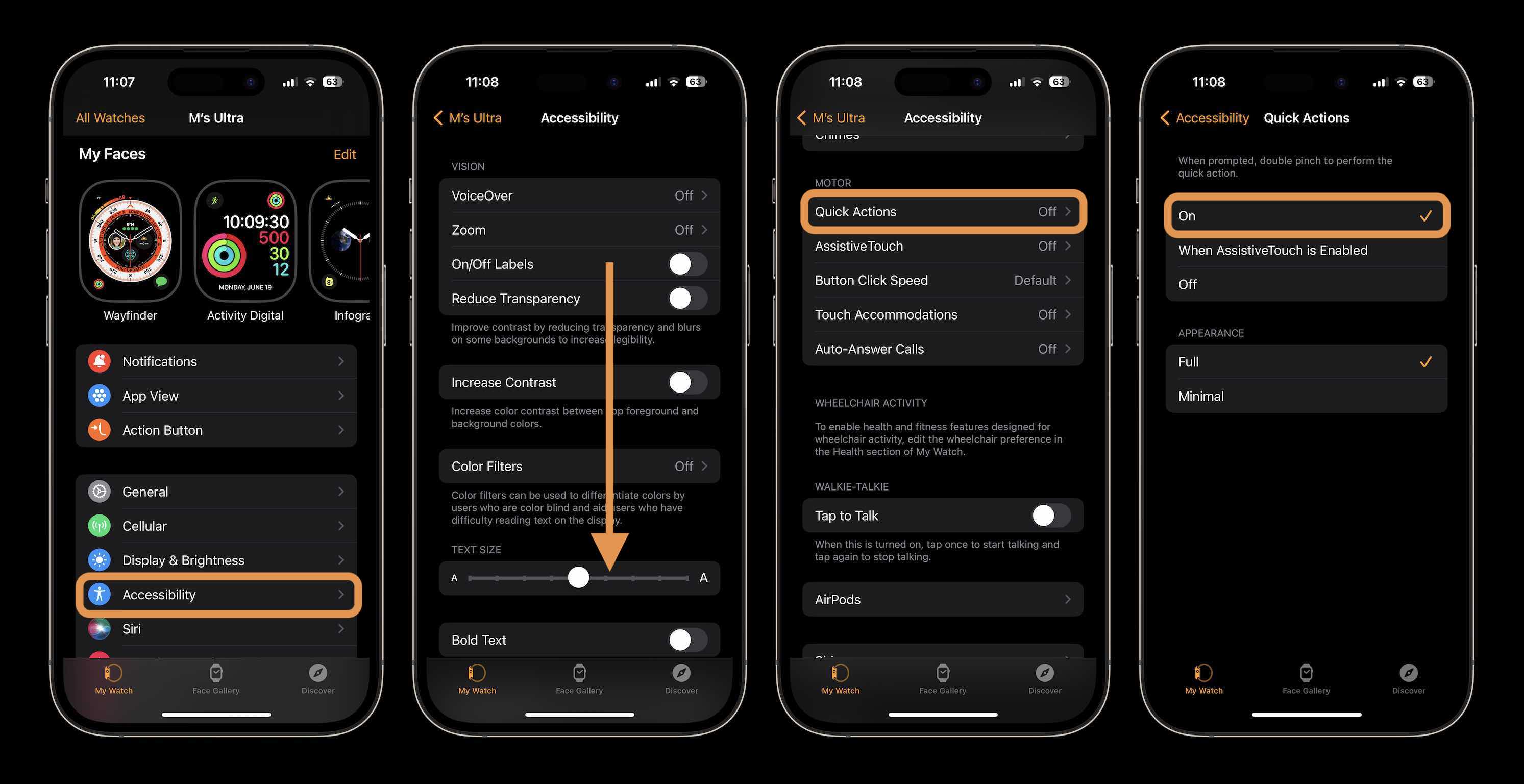 Comment activer le contrôle gestuel de type double tap sur presque toutes les montres Apple 2 Utilisez le double tap sur n'importe quelle Apple Watch 1