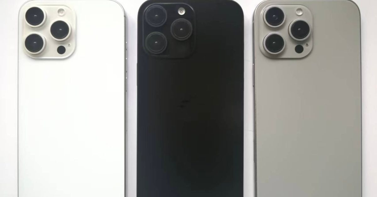 Une nouvelle image montre les couleurs de l'iPhone 16 Pro, notamment le Black Titanium plus foncé