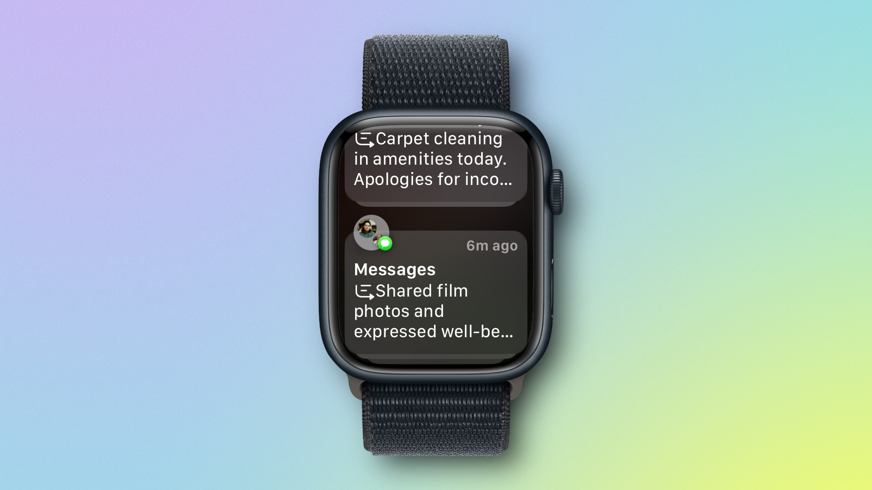 Apple Watch avec résumés IA