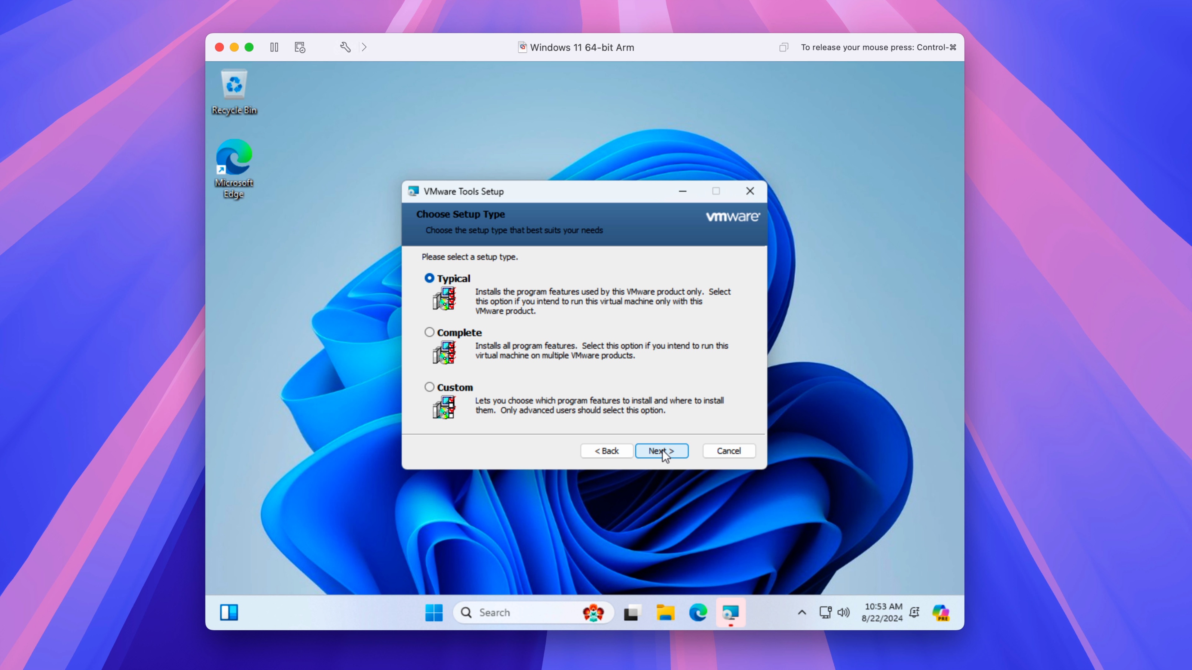 Windows 11 sur Mac avec VMware Fusion Pro gratuit - Installation de VMware Tools