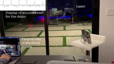 Un faisceau laser invisible détecte ce que l'utilisateur du MacBook est en train de taper