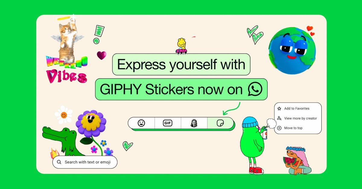 WhatsApp présente des autocollants animés fournis par GIPHY