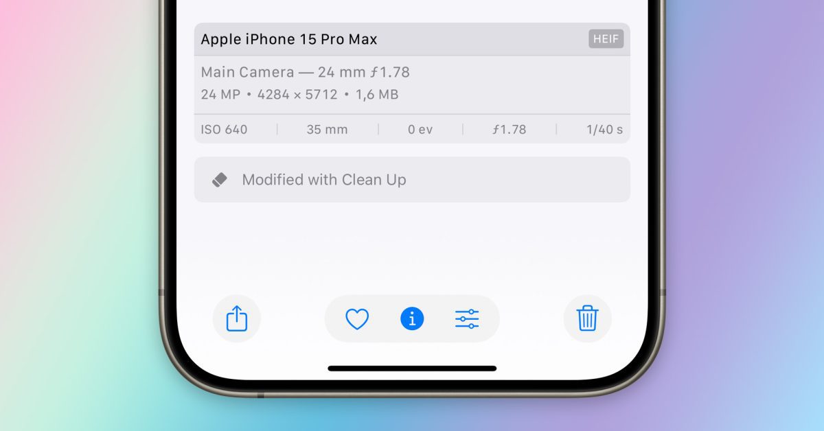 iOS 18.1 étiquette les images modifiées avec Clean Up, voici comment le savoir 4 iOS 18.1 étiquette les images modifiées avec Clean Up, voici comment le savoir