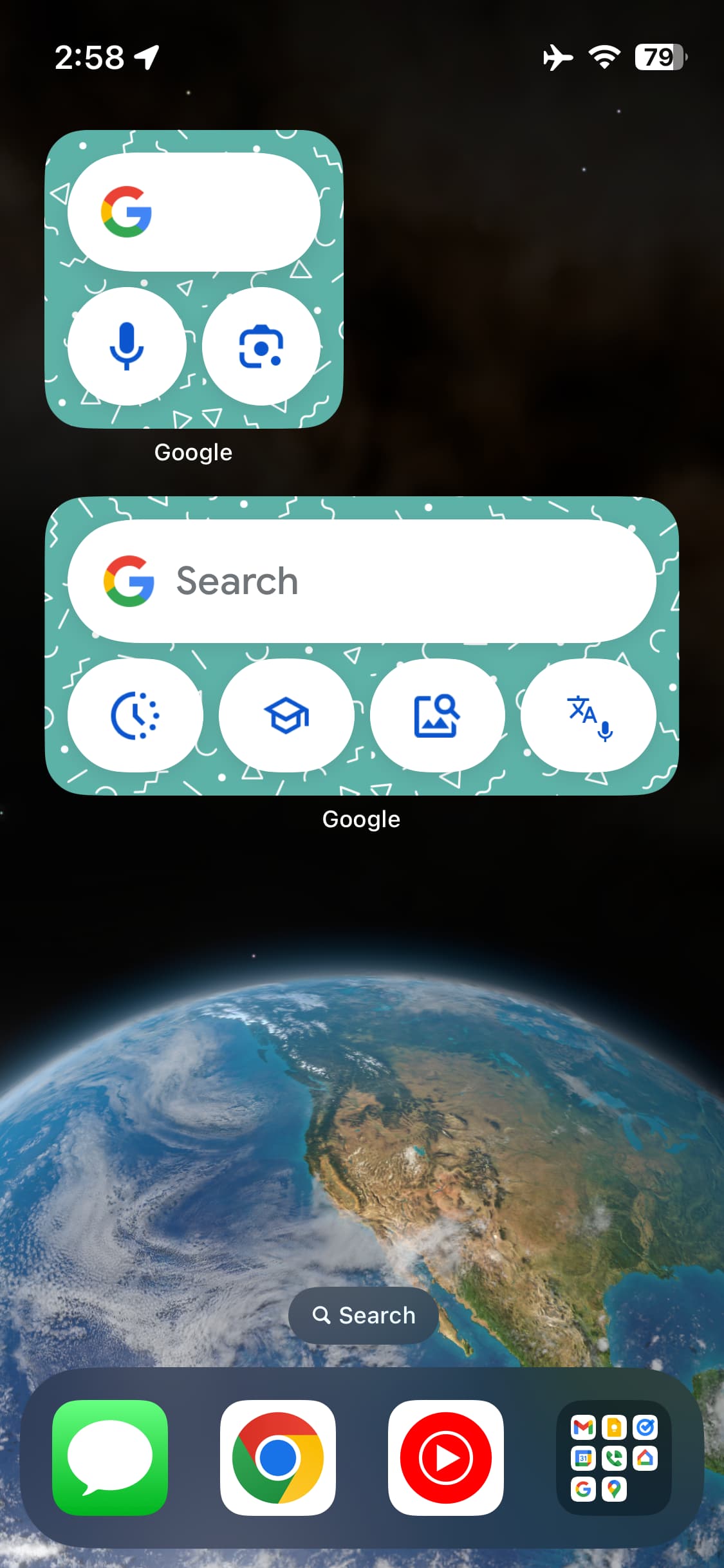 Widjet de recherche personnalisable de Google