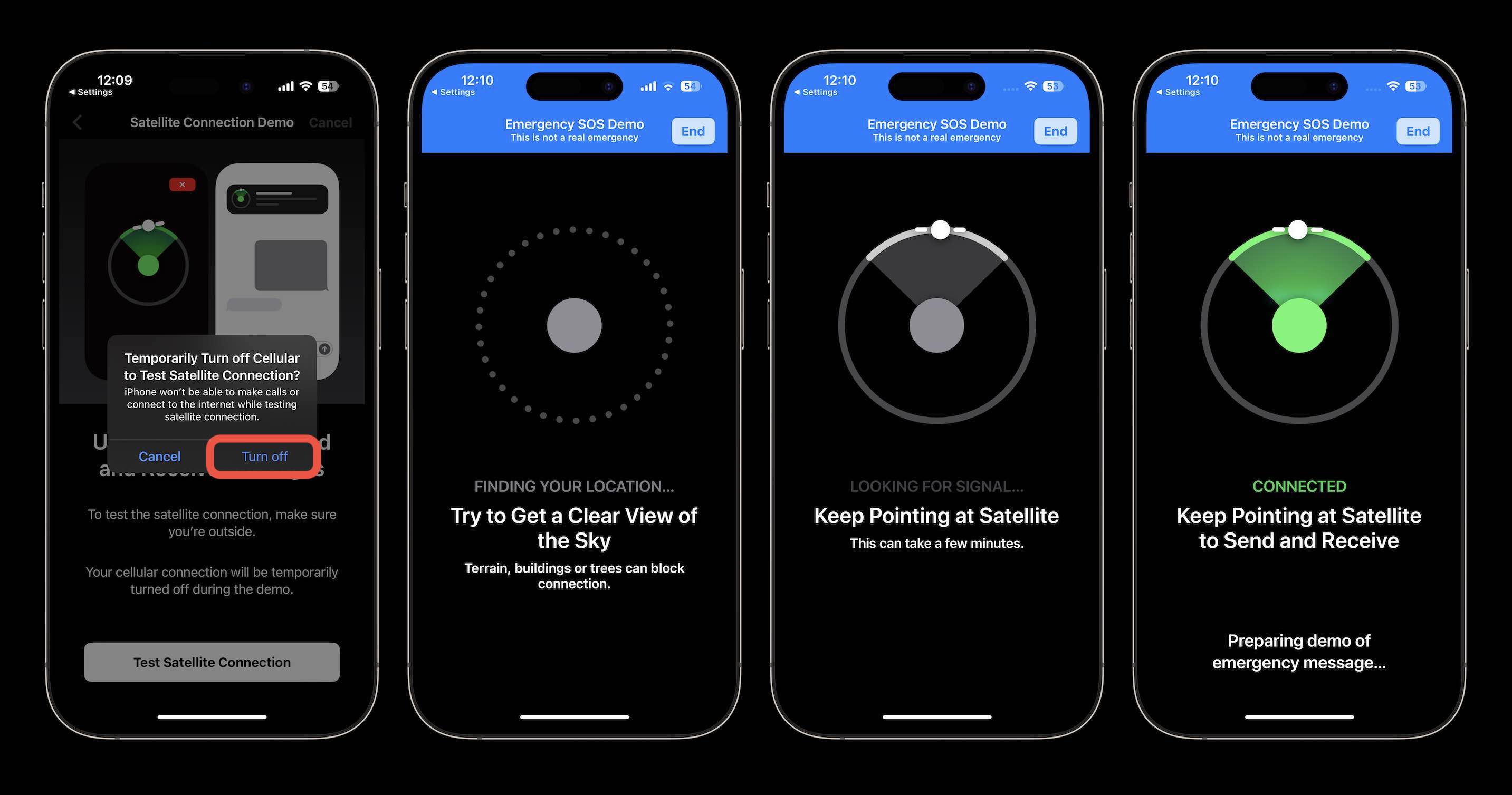 Utiliser l’iPhone pour SOS via satellite - étape 3