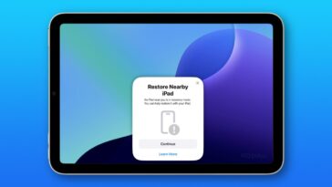 iPad mini 7 can also be restored wirelessly from another iOS device