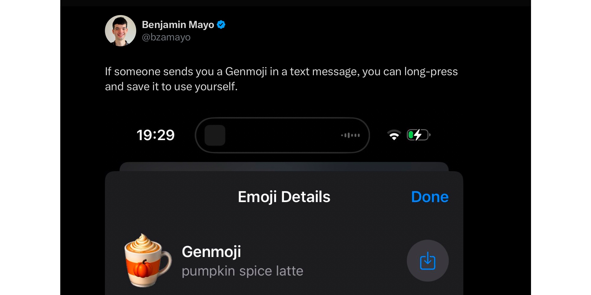 Envoyez des Genmoji depuis un iPhone non-AI, mais avec un ami sous iOS 18.2 2 Envoyez des Genmoji depuis un iPhone non AI mais avec un