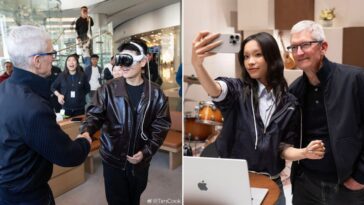 Tim Cook in China visiting stores, developers, musicians, universities, photographer