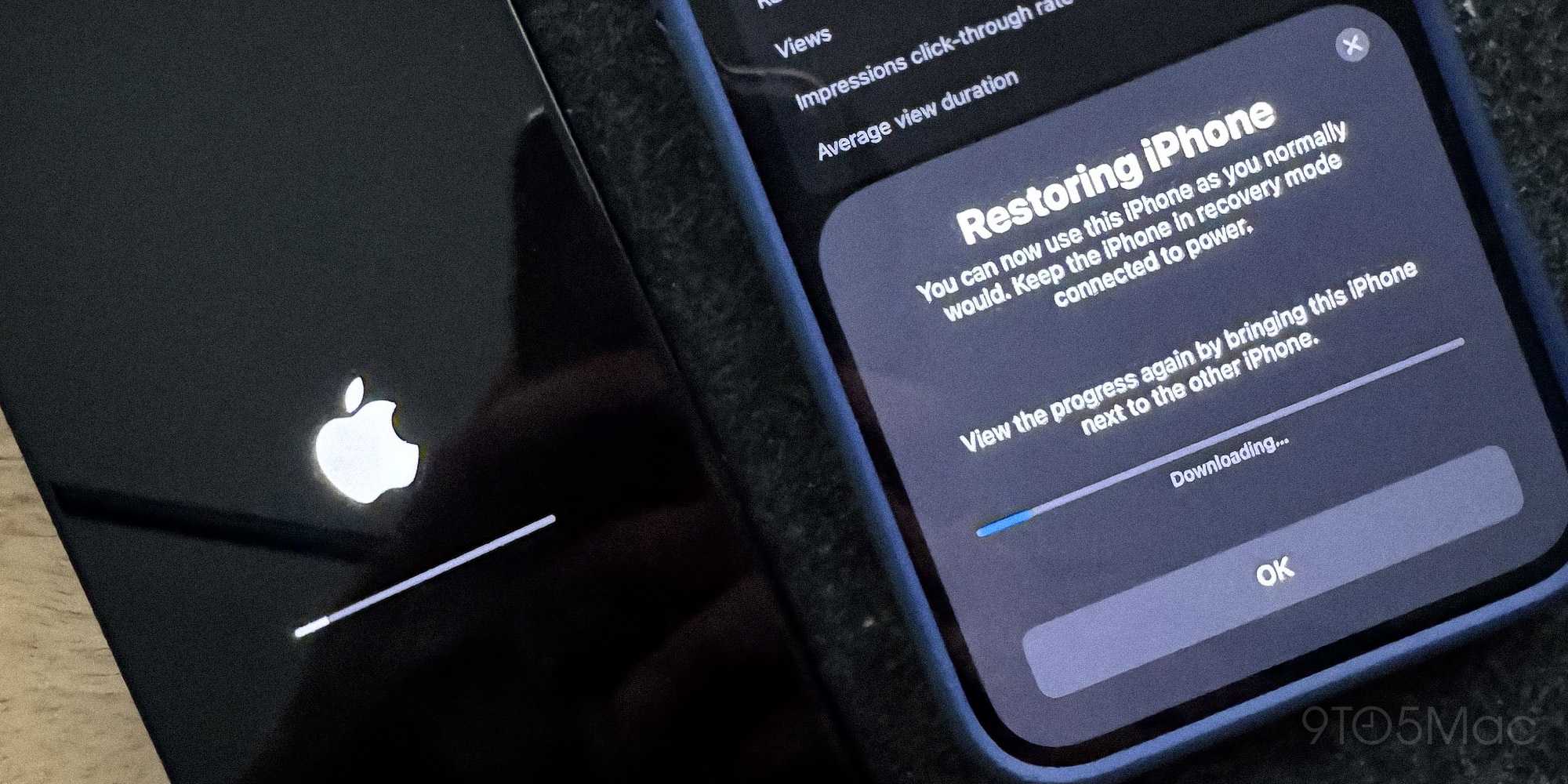 iPad mini 7 : restauration sans fil possible depuis un autre appareil iOS 2 iPhone iPad wireless restore