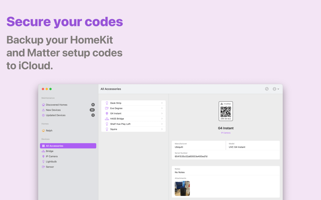 Capture d'écran de la section sécurisée de HomePass 2
